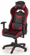 Cadeira Gamer Eagle Estofado Courino Vermelho e Preto com Base Rodizio Preta - 73813 Sun House