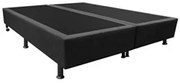 Base Box para Cama Casal Queen 158x198cm Bipartido Liz S05 Suede Borda