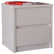 Mesa De Cabeceira 2 Gavetas Blank F04 Branco - Mpozenato