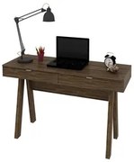 Mesa Para Escritório 2 Gavetas ME4128 Nogal - Tecno Mobili