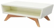 Mesa Centro Amaraji cor Off White com Freijo 100cm - 64673 Sun House