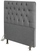 Cabeceira Diamante Para Cama Box Solteiro 90 cm Linho - D'Rossi - Cinza