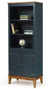 Estante England 2 Portas 2 Prateleiras cor Azul Petróleo 73cm - 67896 Sun House