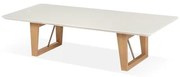 Mesa Centro Sara Off White Com Amendoa Aco Dourado 140cm - 68632 Sun House