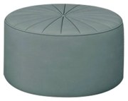 Puff Decorativo Sala De Estar Round Veludo Azul Claro G45 - Gran Belo