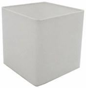 Cúpula em tecido quadrada abajur luminária cp-25/25x25cm branco