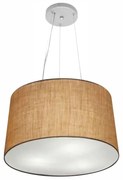 Lustre Pendente Cone Md-4153 Cúpula em Tecido 30/45x40cm Palha - Bivolt