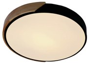 Plafon Ipê Redondo Ø42X05Cm Led 22W 3000K Bivolt Preto Amadeirado - Us... (Preto / Amadeirado)