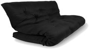 Colchonete Futon Dobravel Enrolavel 200X165X13Cm Orthovida (Preto, Preto)