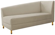 Recamier Valéria 140cm Lado Esquerdo Suede Bege - ADJ Decor