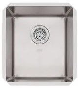 Cuba de Embutir Quadrum 34 U Undermount Tramontina 34 x 40 x 20 cm em Aço Inox Scotch Brite com Válvula