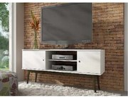 Rack Home Para Tv Até 50" Wood 2 Portas Branco