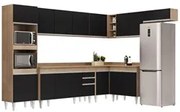 Armário de Cozinha Modulada de Canto 8 Peças CP08 Balcão com Tampo Cas