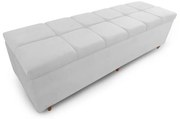 Calçadeira Baú Casal 140cm Veneza Corano Branco - Sheep Estofados - Branco