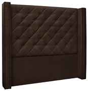 Cabeceira Cama Box Casal Queen 160cm Vicenza Suede Café - Sheep Estofados - Marrom