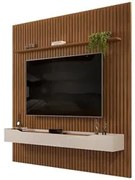 Painel para TV 75 Pol Ripado com Bancada Suspensa 250x212cm Pratisk D0