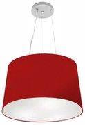 Lustre Pendente Cone Md-4153 Cúpula em Tecido 30/45x40cm Bordo - Bivolt