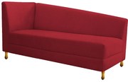 Recamier Valéria 140cm Lado Direito Suede Vermelho - ADJ Decor