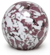 Peso Multicor Pequeno Bola Branco e Roxo Murano Cristais Cadoro