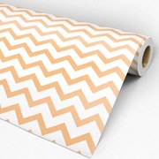 Papel de parede adesivo Chevron creme e branco