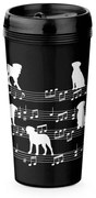 Copo Viagem 520ml Preto Cachorro Musical