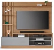 Estante Home Theater para TV até 65 Pol. Maceió Freijó/Cinza Fosco - C