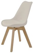 Cadeira Leda Eames Polipropileno Nude Base Madeira - 47290 Sun House