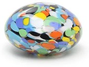 Peso Multicor Pequeno Achatado Colorido Murano Cristais Cadoro