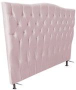 Cabeceira Cama Box Casal 140cm Capitonê Sofia Suede Rosa - Sheep Estofados - Rosa