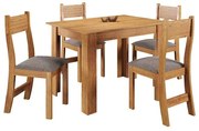 Conjunto Mesa De Jantar Pallace 110x75cm Mel Com 4 Cadeiras Brisa Kaki - JLAR Móveis