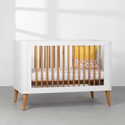 Berço Mini Cama Curvo Mila – Branco Fosco