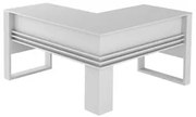 Mesa Para Escritório em L ME4145 Branco/Branco - Tecno Mobili