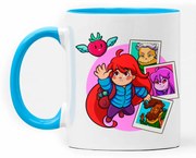 Caneca Jogo Celeste com Alça e Interior Azul