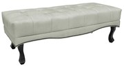 Recamier Decorativo 140cm Loewe Veludo Pés de Madeira Prata G63 - Gran Belo