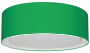 Plafon Duplo Cilíndrico Md-3037 Cúpula em Tecido 60x25cm Verde Folha - Bivolt