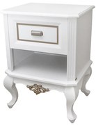 Mesa de Cabeceira Lavanda - Branco com Fendi Lumiére Provençal Kleiner