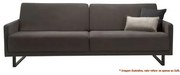 Sofa Grand Preto com Pes de Metal Preto 3 Lugares - 49484 Sun House