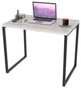 Mesa de Escritório Office 90cm Estilo Industrial Prisma C08 Snow - Mpo