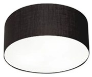 Plafon Cilíndrico Md-3010 Cúpula em Tecido 30x12cm Preto - Bivolt