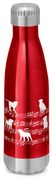 Garrafa Térmica Inox Brilhante 510 ml Cachorro Musical Branco - Vermelho