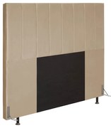 Cabeceira Jade Para Cama Box Casal 140 cm Veludo - D'Rossi - Bege