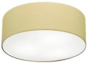 Plafon Cilíndrico Md-3019 Cúpula em Tecido 80x15cm Algodão Crú - Bivolt