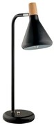 Luminaria De Mesa Metal Madeira 14Cm Horn - PRETO