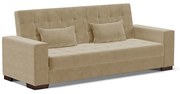 Sofá Cama Decorativo 210cm Beesley Suede Nude G19 - Gran Belo