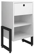 Mesa de Cabeceira Wolli 1 Gaveta Branco - Fit Mobel