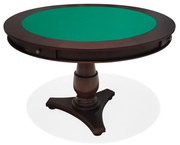 Mesa de Jogos Star Dupla Face com Gavetas e Porta Copos Design de Luxo