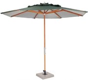 Ombrelone Leblon Verde Militar em Madeira 2,40 MT (LARG) Base 49x49 cm Central com Tecido Bagun - 44282 Sun House