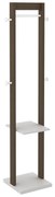 Cabideiro Grande para Quarto Sala de Estar AZ1019 MDP Nogal/Branco G69 - Gran Belo