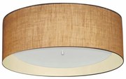 Plafon Cilíndrico Md-3008 Cúpula em Duplo Tecido 60x25cm Palha / Bege - Bivolt