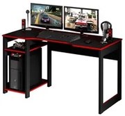 Mesa Para Computador Notebook Gamer ME4152 Preto/Vermelho - Tecno Mobi